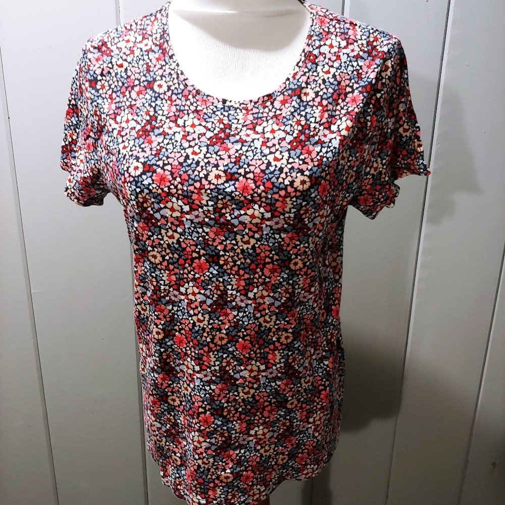 Croft & Barrow Womens M Floral T-shirt
